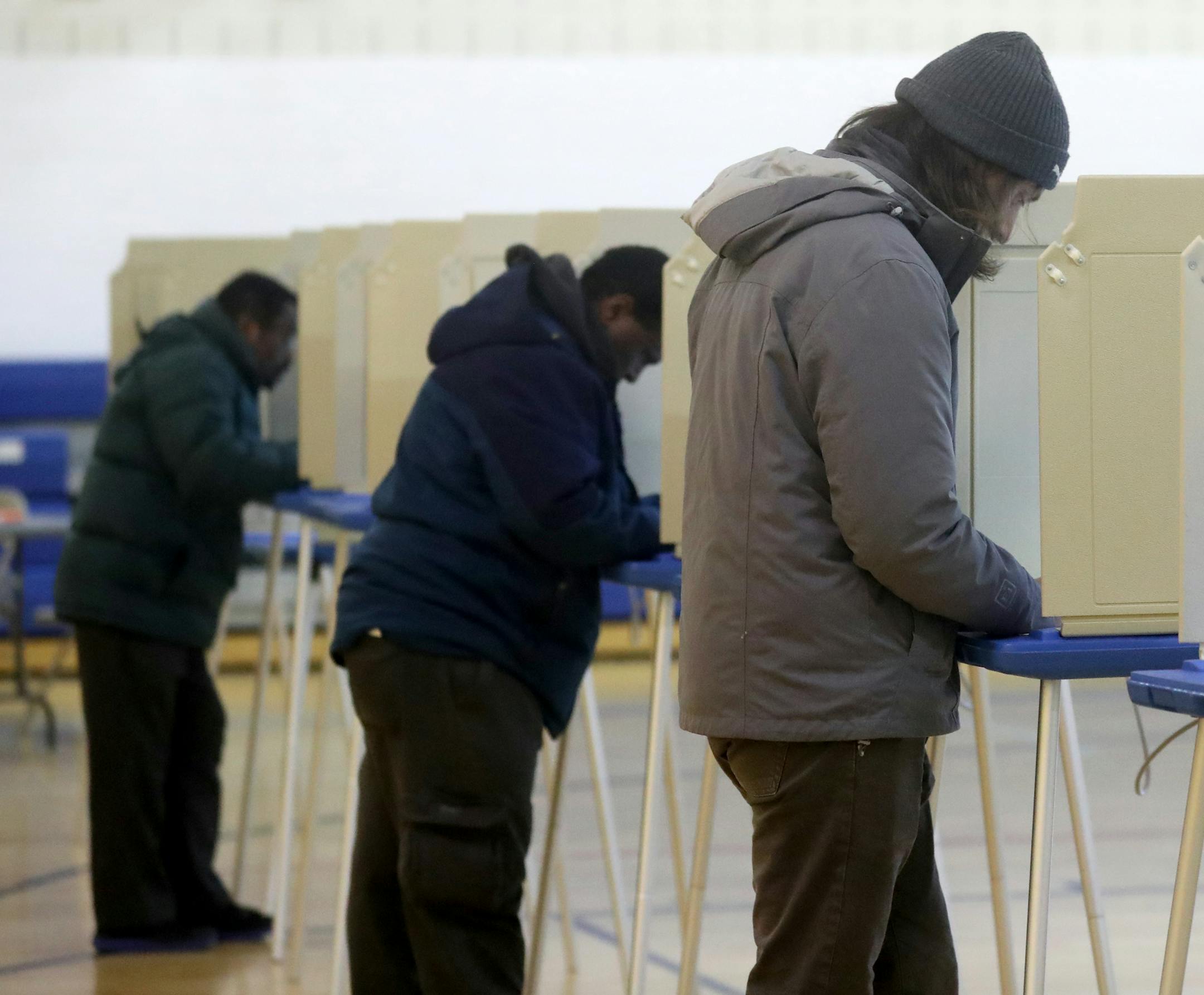 Voting was light throughout the morning and into the mid afternoon at the Brian Coyle Center to cast their vote Tuesday, Nov. 7, 2017, in Minneapolis, MN.] DAVID JOLES ï david.joles@startribune.com Story about turnout on Election Day** , cq