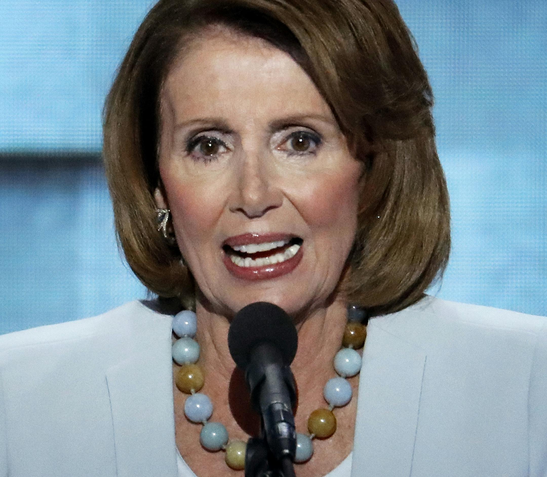 House Minority Leader Nancy Pelosi of Calif., speaks during the final day of the Democratic National Convention in Philadelphia , Thursday, July 28, 2016.