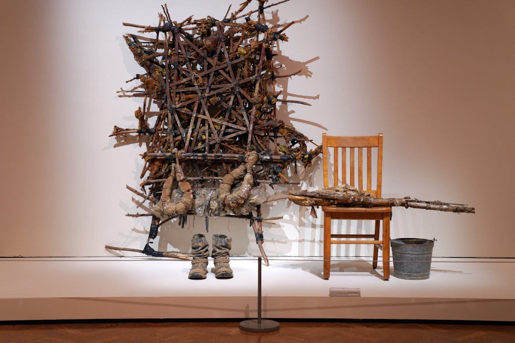Kim Jones’ “Mudman Structure (large)” is among the works collected for “Artists Respond: American Art and the Vietnam War, 1965-1975” at Minneapolis Institute of Art.