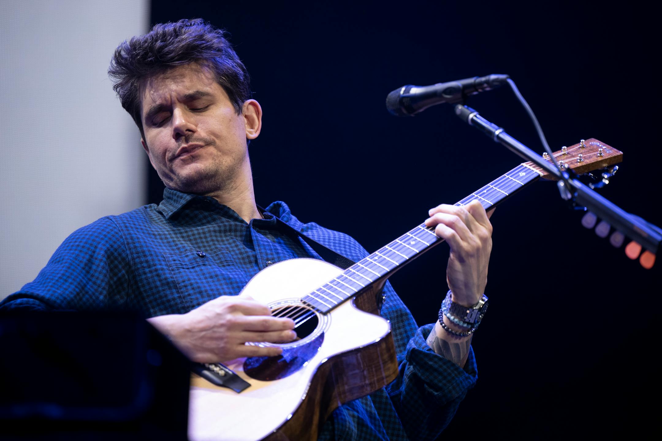 John Mayer performs.