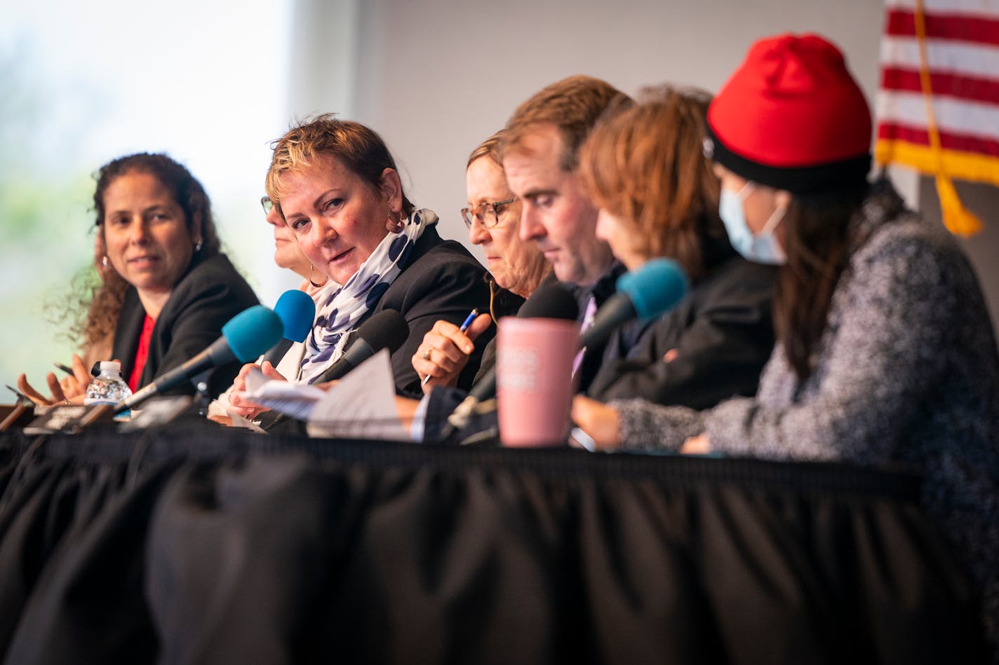 Council president Amy Brendmoen spoke during a St. Paul City Council meeting at Como Lakeside Pavilion. ] LEILA NAVIDI • leila.navidi@startribune.com