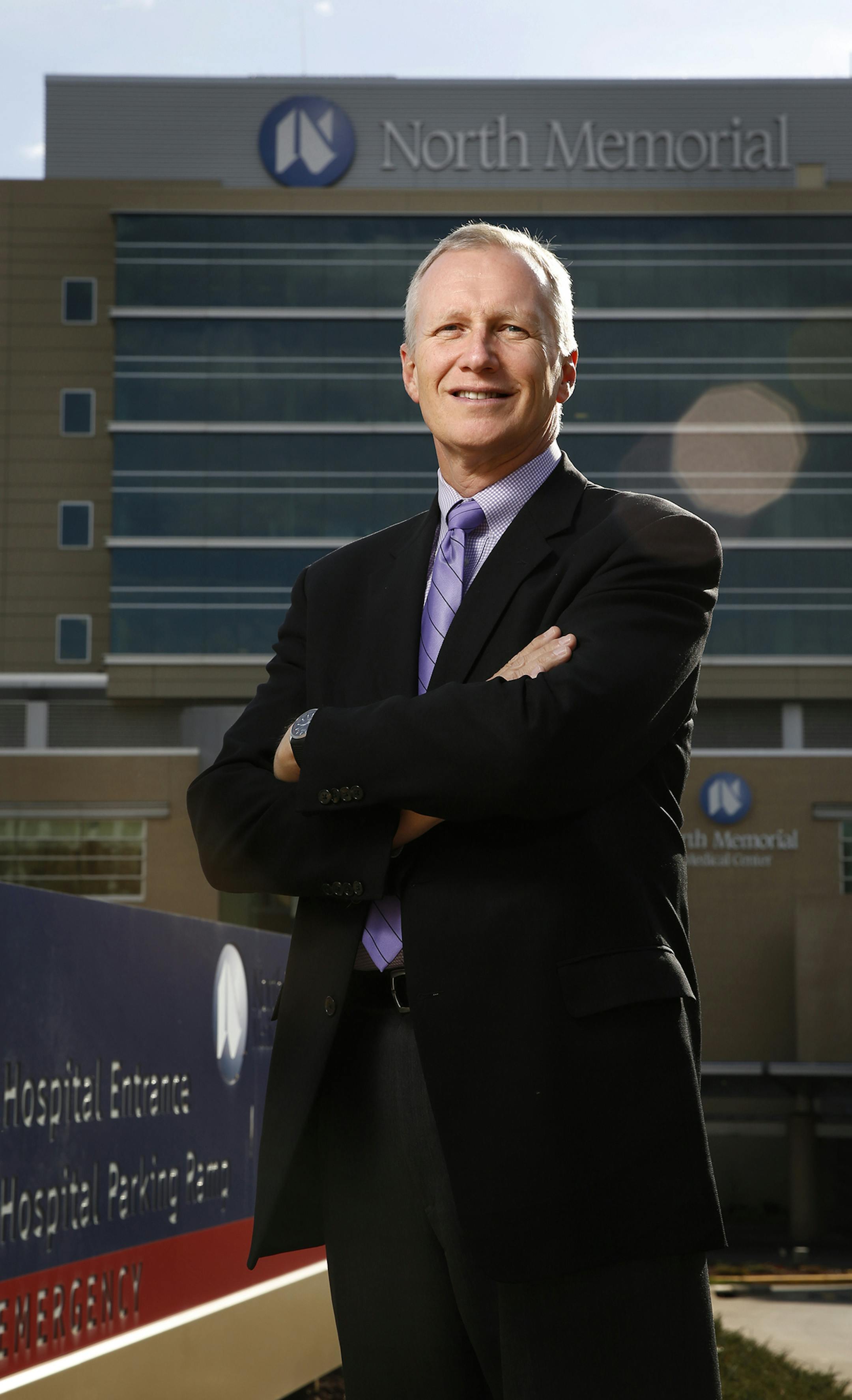 Dr. Kevin Croston, the incoming CEO at North Memorial Health Care, poses for a photograph at North Memorial Hospital in Robbinsdale on Monday, October 27, 2014. ] LEILA NAVIDI leila.navidi@startribune.com /