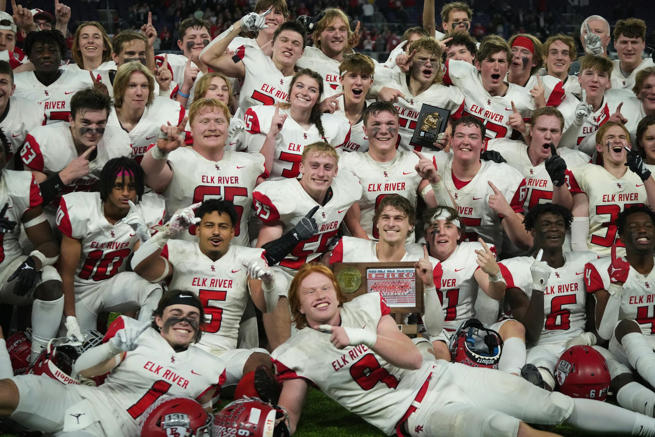 Elk River defeated Mankato West in the Minnesota High School football Class 5A State Championship at U.S. Bank Stadium in Minneapolis, Minn., on Saturday, Dec. 3, 2022.