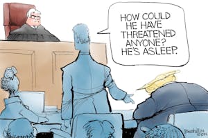 Editorial cartoon: Sleepy Trump