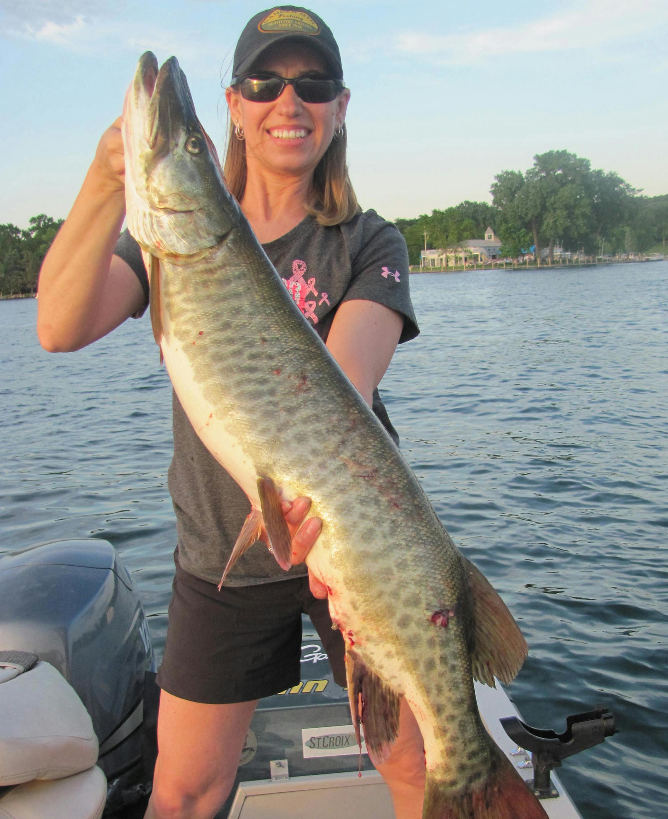 Sarah Zwagerman, Bloomington, 42-inch muskie, Lake Minnetonka