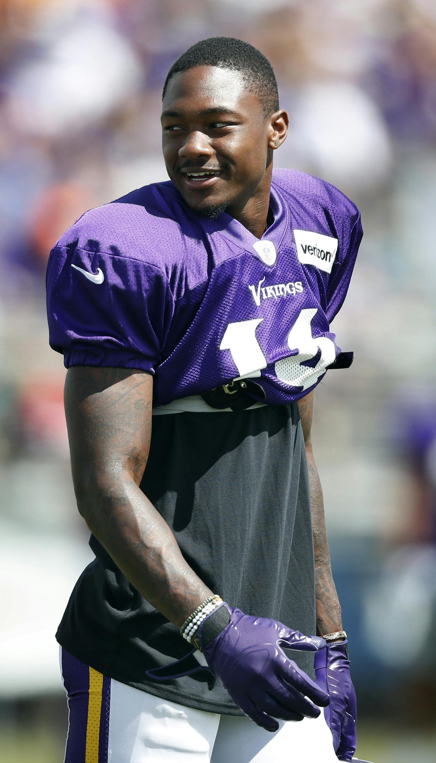 Receiver Stefon Diggs during practice Friday.