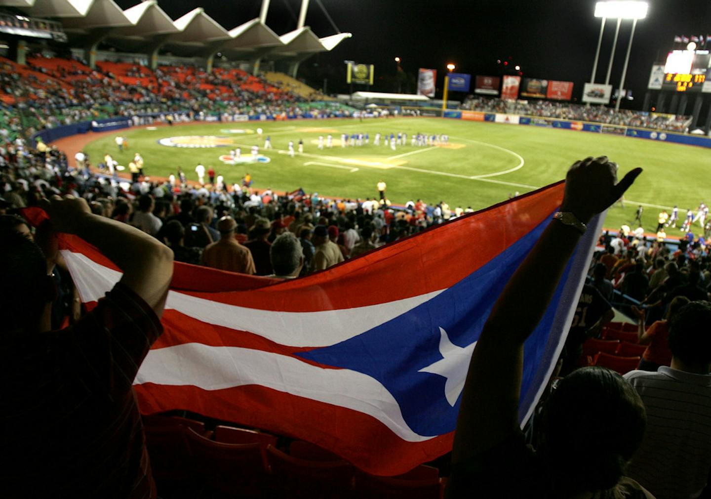 Hiram Bithorn Stadium in San Juan is where the Twins and Cleveland are playing a two-game series.