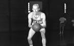 Whitey Skoog was a star basketball player for the Gophers before joining the Minneapolis Lakers. This photo is believed to be taken around 1950.