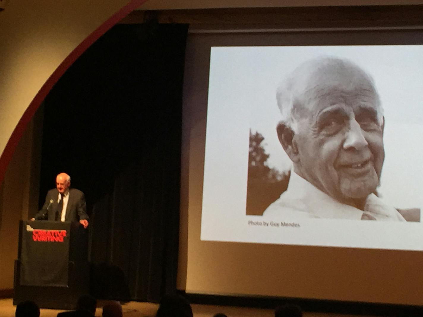 Wendell Berry accepts the lifetime achievement award from the National Book Critics Circle on March 17, 2016, in New York City.