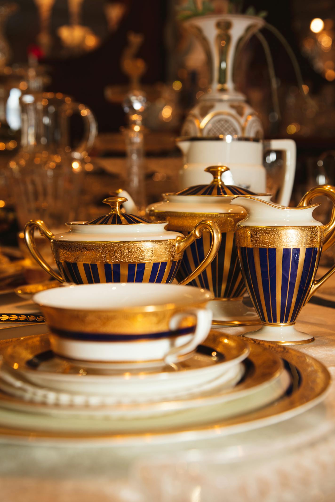 The inventory at Elise Abrams Antiques in Great Barrington, Mass., Feb. 1, 2022. More dining at home has led some people to seek out fancier tableware that makes everyday meals feel far more celebratory. (Naima Green/The New York Times)