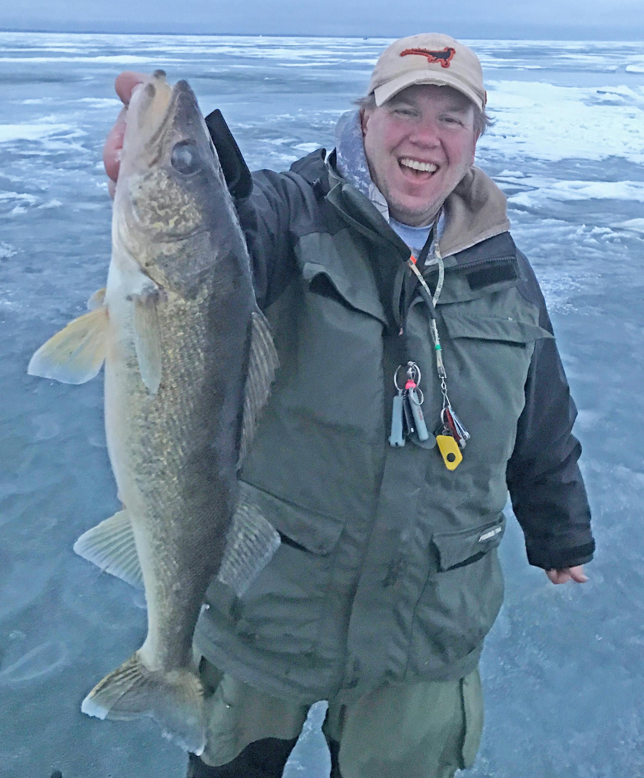 Dave Benkufsky of Hastings pulled this 25 inch walleye through the Mille Lacs ice this winter.