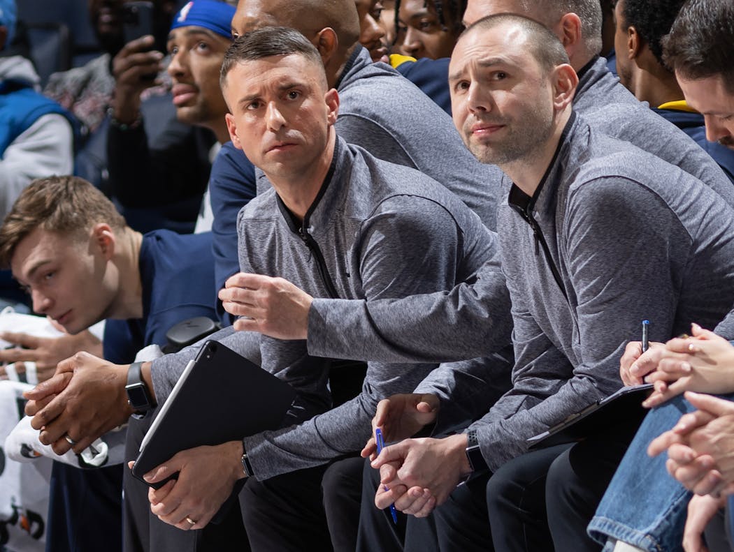 Nuggets assistant Ryan Saunders was back coaching at Target Center for the first time since he was fired as Timberwolves head coach in February to 2021.