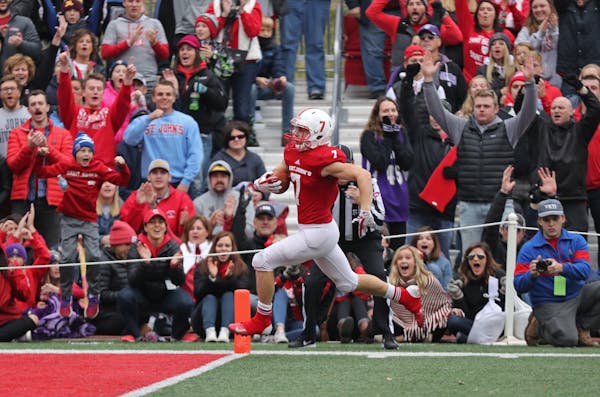 Andrew VanErp ran in for a Johnnies touchdown which made the score 19-7 in the second quarter.
St. John's topped St. Thomas 40-20 in the MIAC battle o