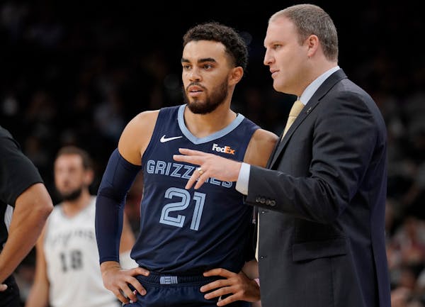 Grizzlies coach Taylor Jenkins said former Wolves point guard Tyus Jones, 23, is "this great calming presence."