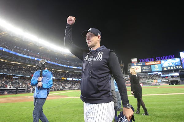 Yankees manager Aaron Boone professed his admiration for the Twins. "They're a beast."