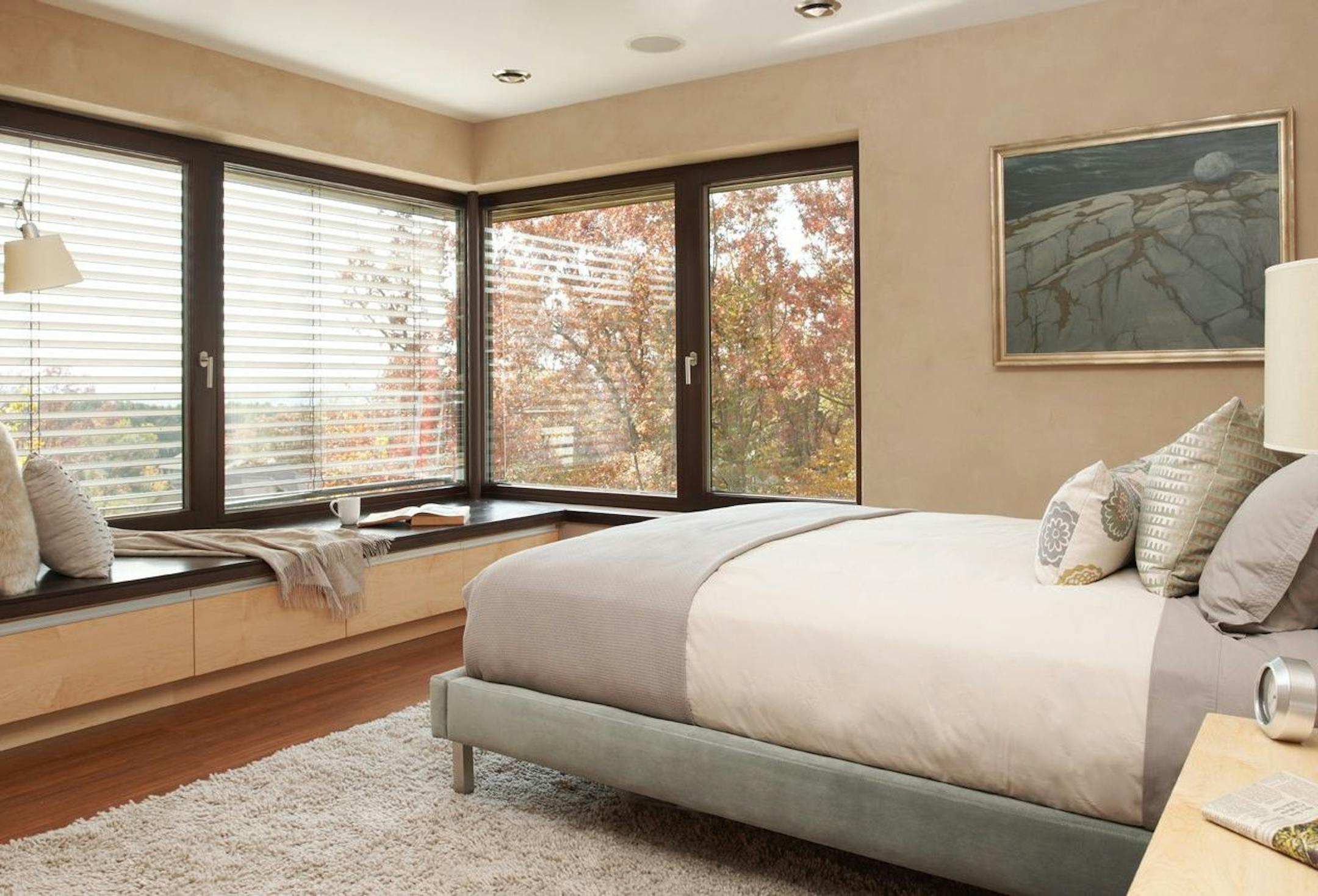 Bedroom in Passivhaus, Hudson, Wis.
