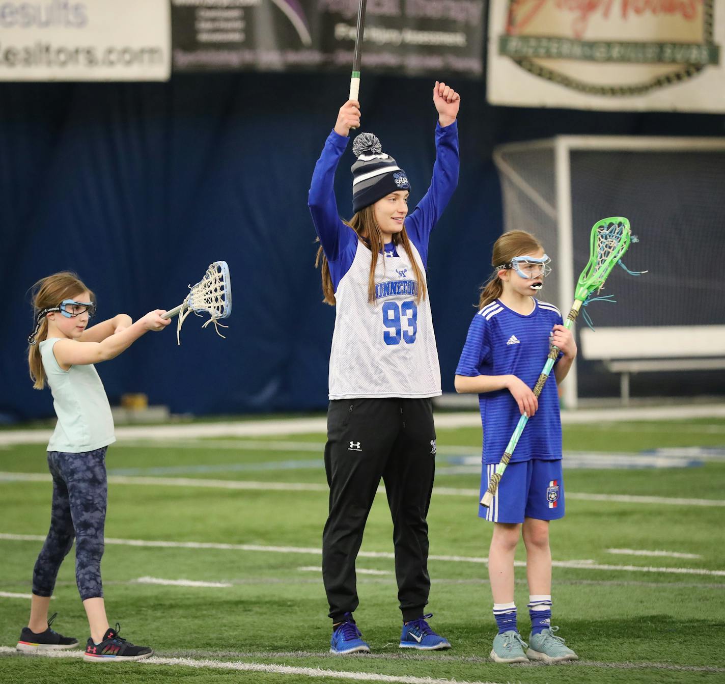 Minnetonka High School senior Lily Hohag volunteered to help teach young girls to play Lacrosse on a Saturday morning in February. ] Shari L. Gross &#x2022; shari.gross@startribune.com Students at Minnetonka High can letter in volunteering, in addition to athletics and academics. Senior Lily Hohag volunteers to teach little girls lacrosse skills every Saturday morning for six weeks. She has lettered in volunteering all four years doing a variety of activities.