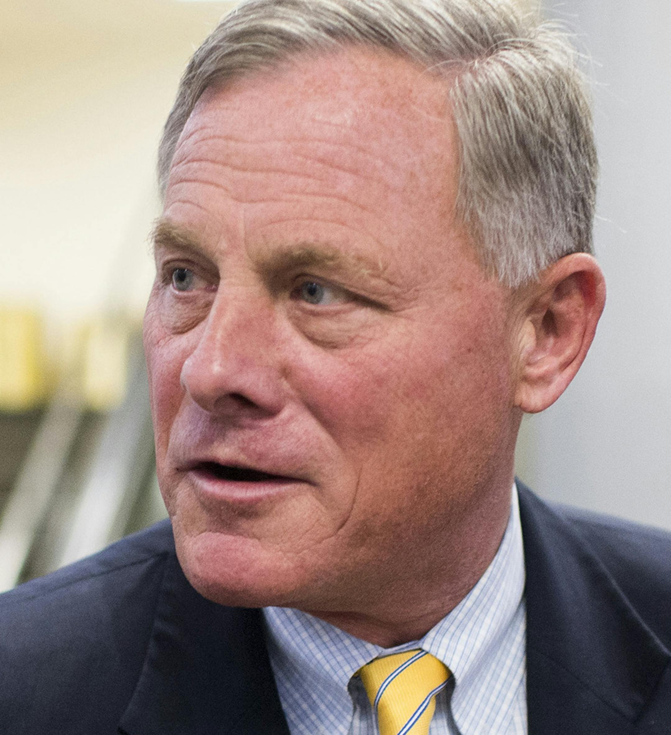 Sen. Richard Burr, R-N.C., speaks with a reporter on Thursday, Sept. 15, 2016 as he leaves the Capitol following a vote. (Bill Clark/CQ Roll Call/Newscom/Zuma Press/TNS) ORG XMIT: 1190254