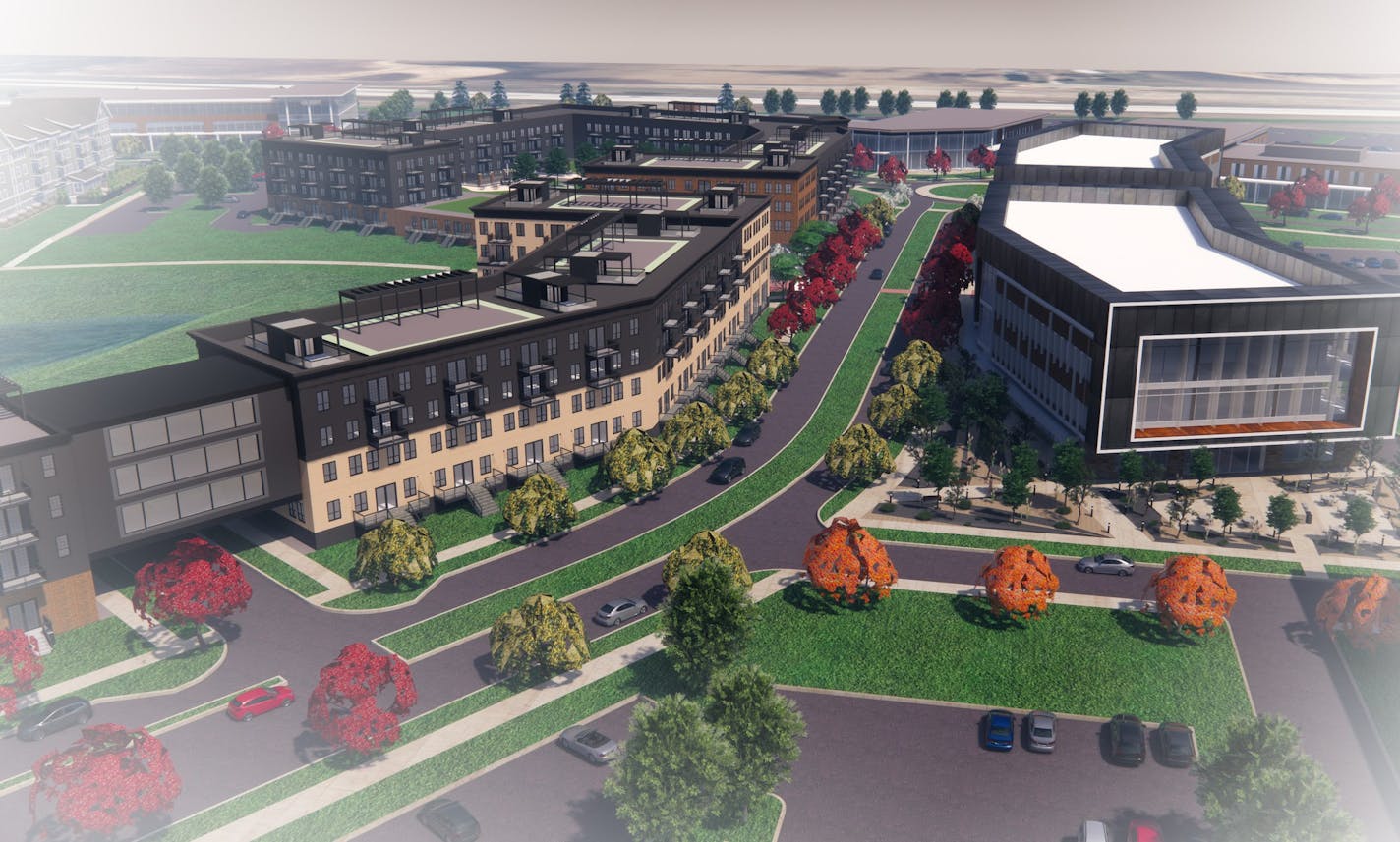 A sprawling mixed-use project that's being called one of the largest in Maple Grove would have 550 rentals surrounding a hospital, offices and clinics on 100 acres. The developer, Minneapolis-based Ryan Companies, is calling the project Minnesota Health Village