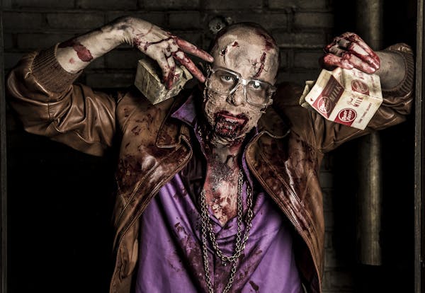 Prof photographed as a zombie for Vita.mn. ] CARLOS GONZALEZ cgonzalez@startribune.com - September 25 , 2014 , Minneapolis, Minn., local celebrity / r