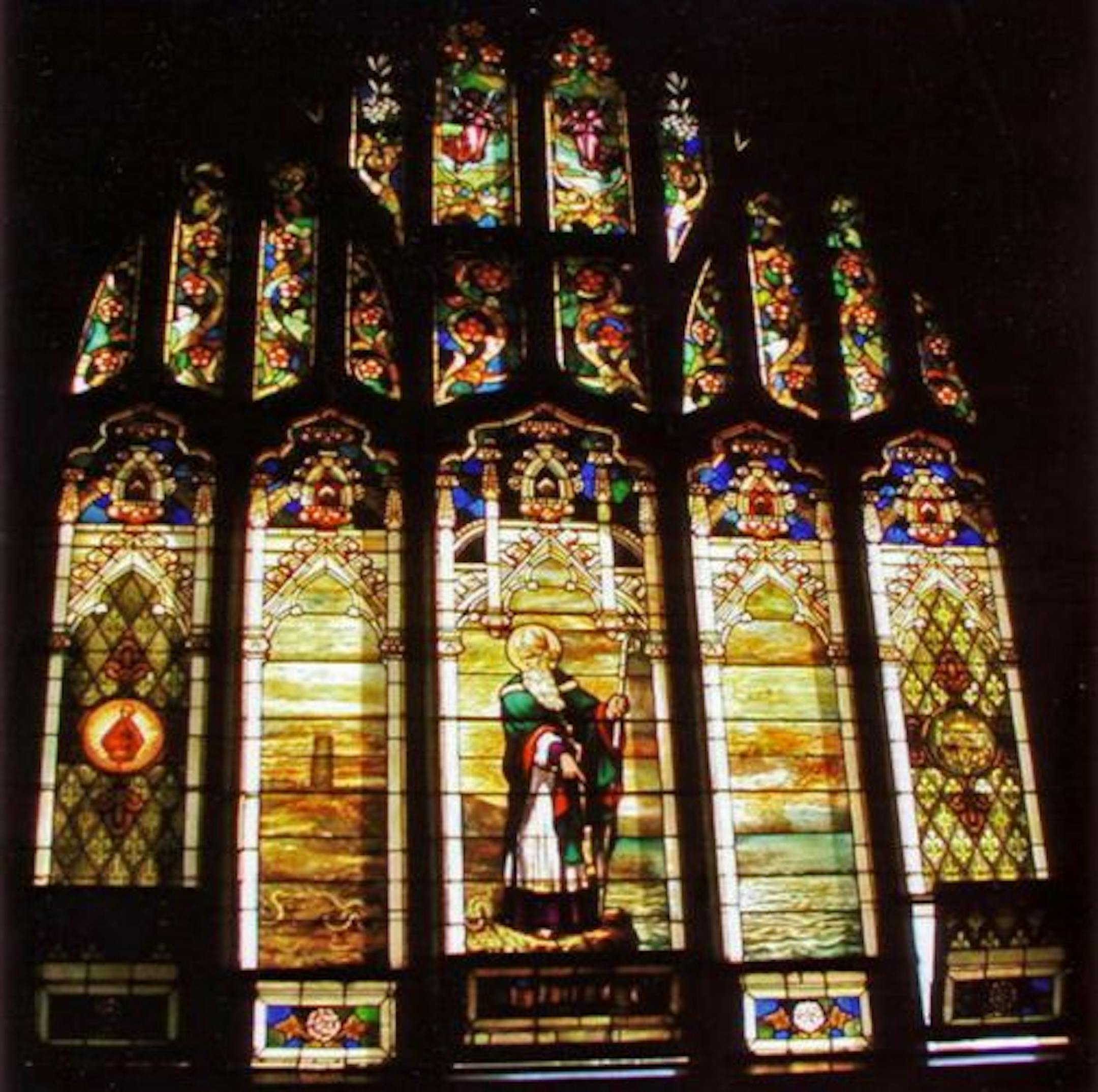 The windows ranged from 2-by-4-foot inserts over doors to this wall-sized installation at the Church of the Ascension in Minneapolis.