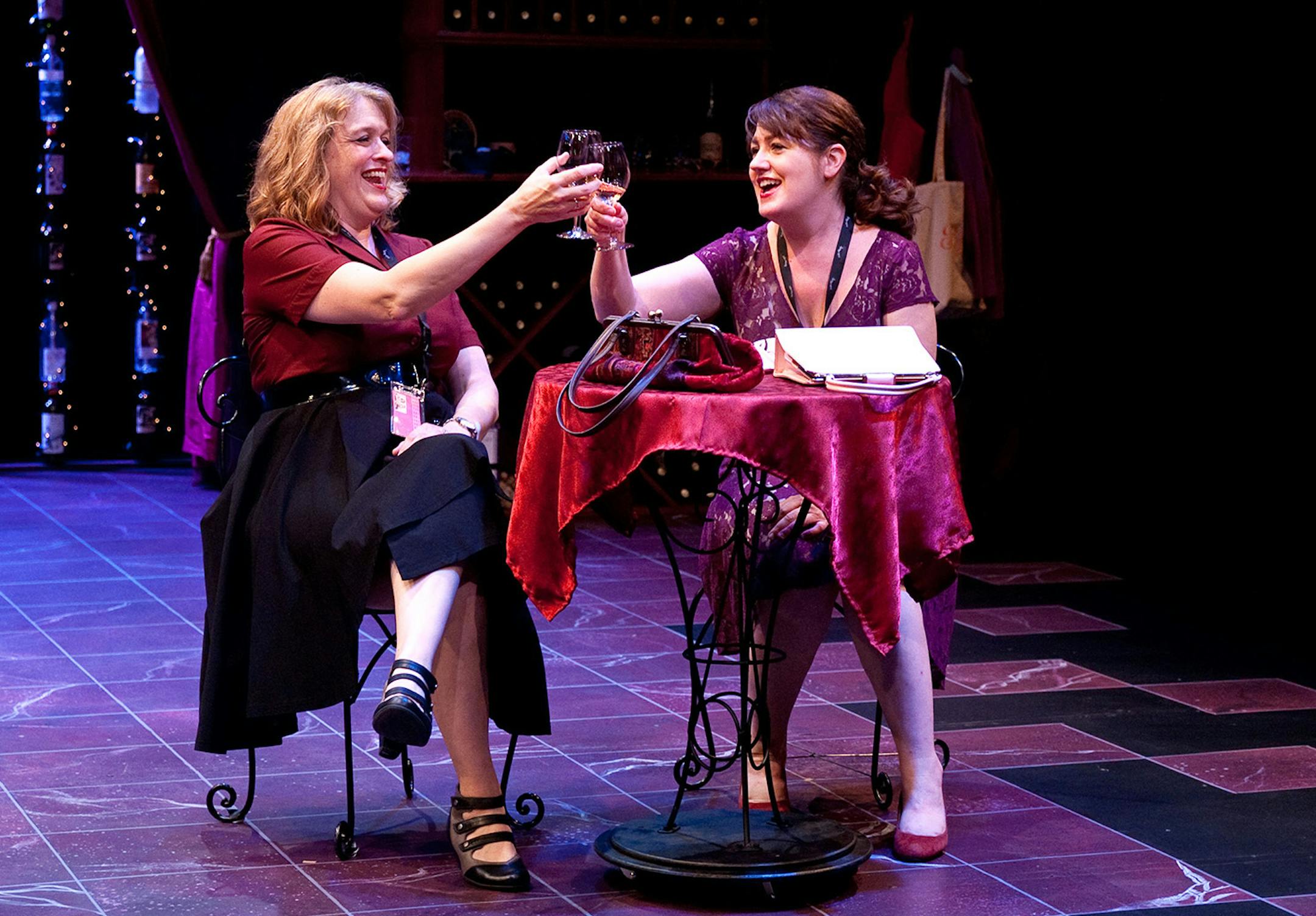 Carolyn Pool and Shanan Custer in "Sometimes There's Wine" at Park Square Theatre.
credit: Flordelino Lagundino
