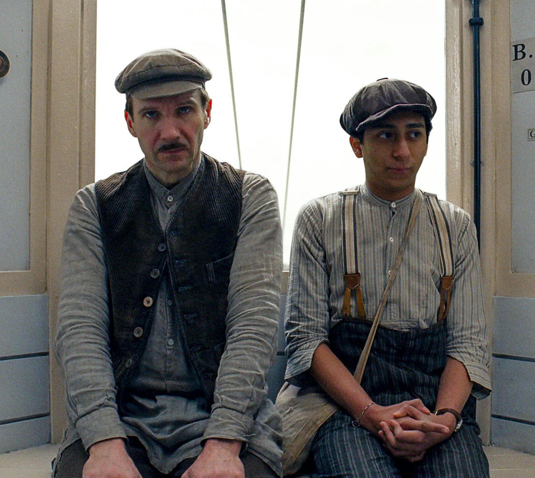 This image released by Fox Searchlight shows Ralph Fiennes, left, and Tony Revolori in "The Grand Budapest Hotel ." (AP Photo/Fox Searchlight)