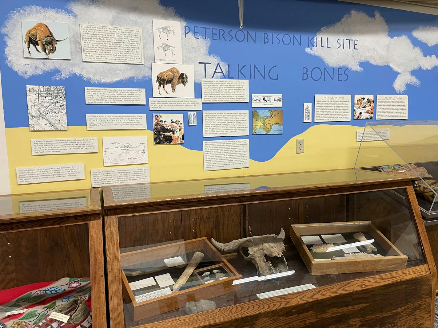 Artifacts from the Peterson site can be seen in a display at the Yellow Medicine County Museum & Historical Society