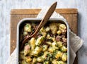 Smashed potatoes with olive oil. Recipe by Beth Dooley, photo by Mette Nielsen, special to the Star Tribune