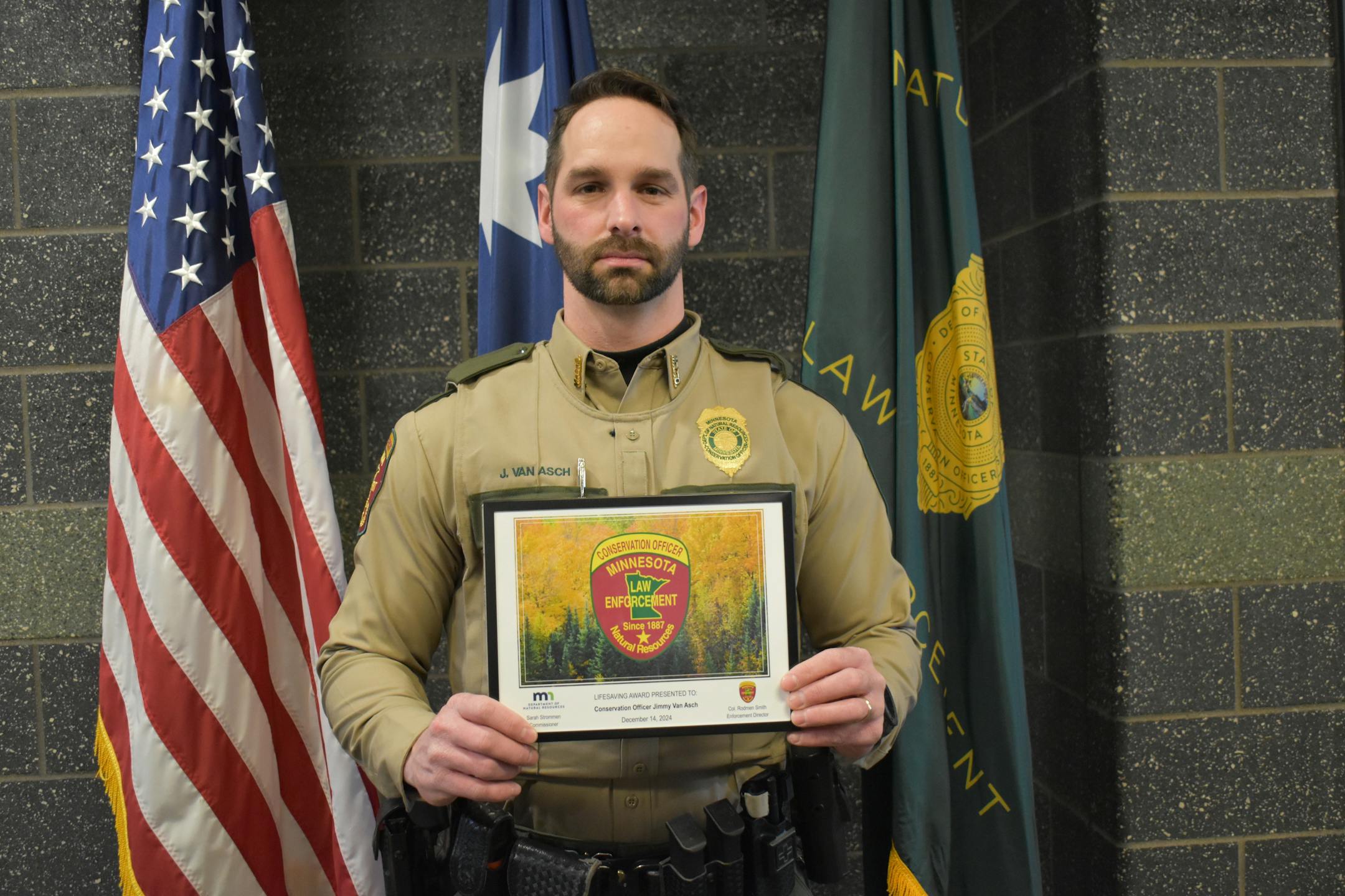DNR conservation officer Jimmy Van Asch of Pengilly rescued two men in separate incidents, earning a pair of life-saving awards