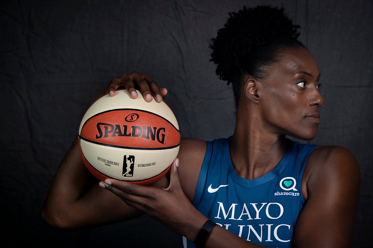 Minnesota Lynx center Sylvia Fowles struck a pose during Media day at the Target Center, Thursday, May 16, 2019 in Minneapolis, MN. ] ELIZABETH FLORES • liz.flores@startribune.com 20056900A