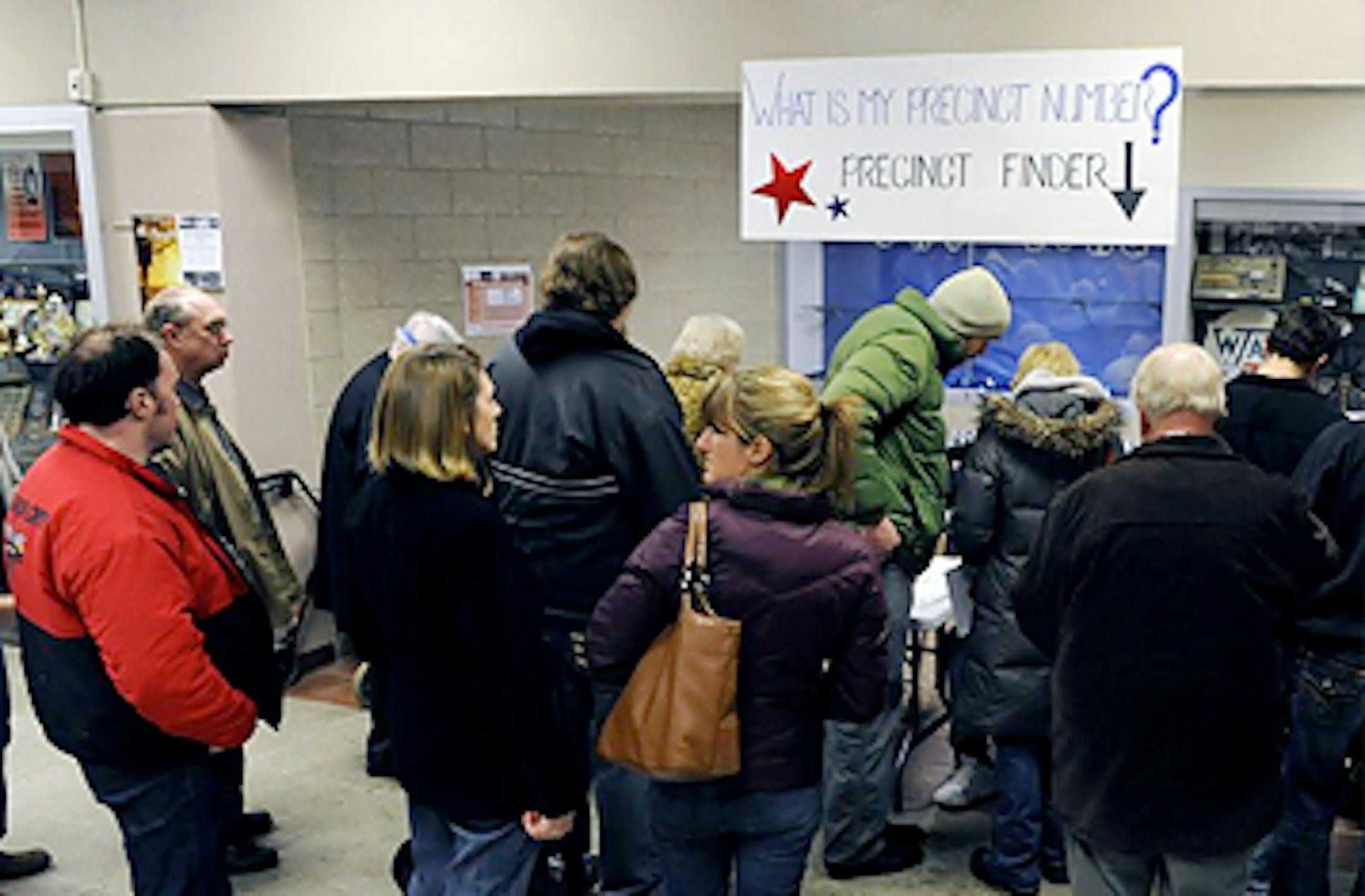 Minnesotans will attend their precinct caucuses tonight, with the GOP presidential contest the biggest drawing card. Republican caucus goers, like these at a 2010 Bloomington Jefferson High School caucus, will vote in a presidential straw poll.