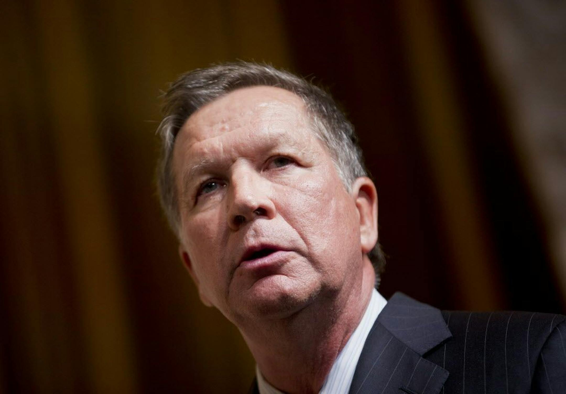 FILE - In this June 19, 2015 file photo, Ohio Gov. John Kasich speaks during the Road to Majority 2015 convention in Washington. The two-term governor plans to announce his candidacy later in the July.