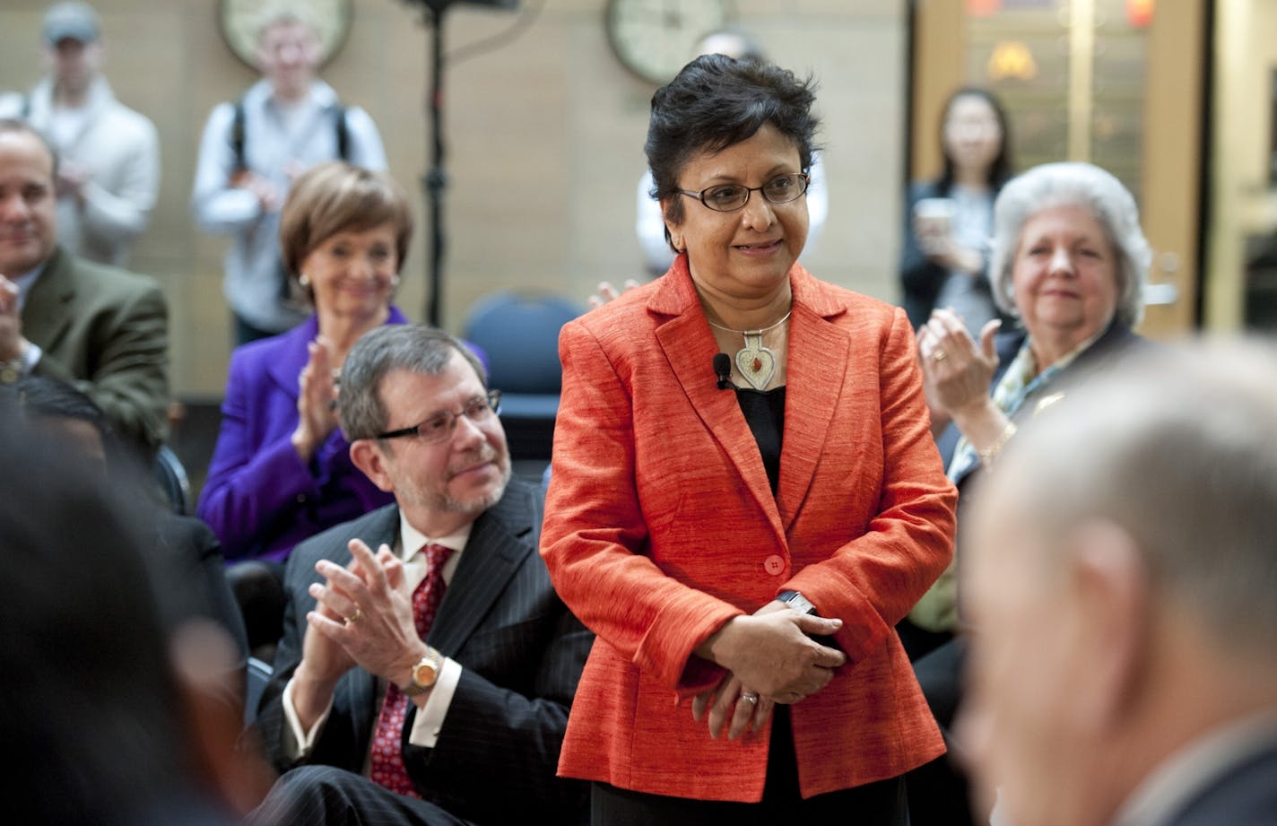 Sri Zaheer, new Dean of the Carlson School of Management at the University of Minnesota was announced at a ceremony this morning, Thursday, March 8, 2012.