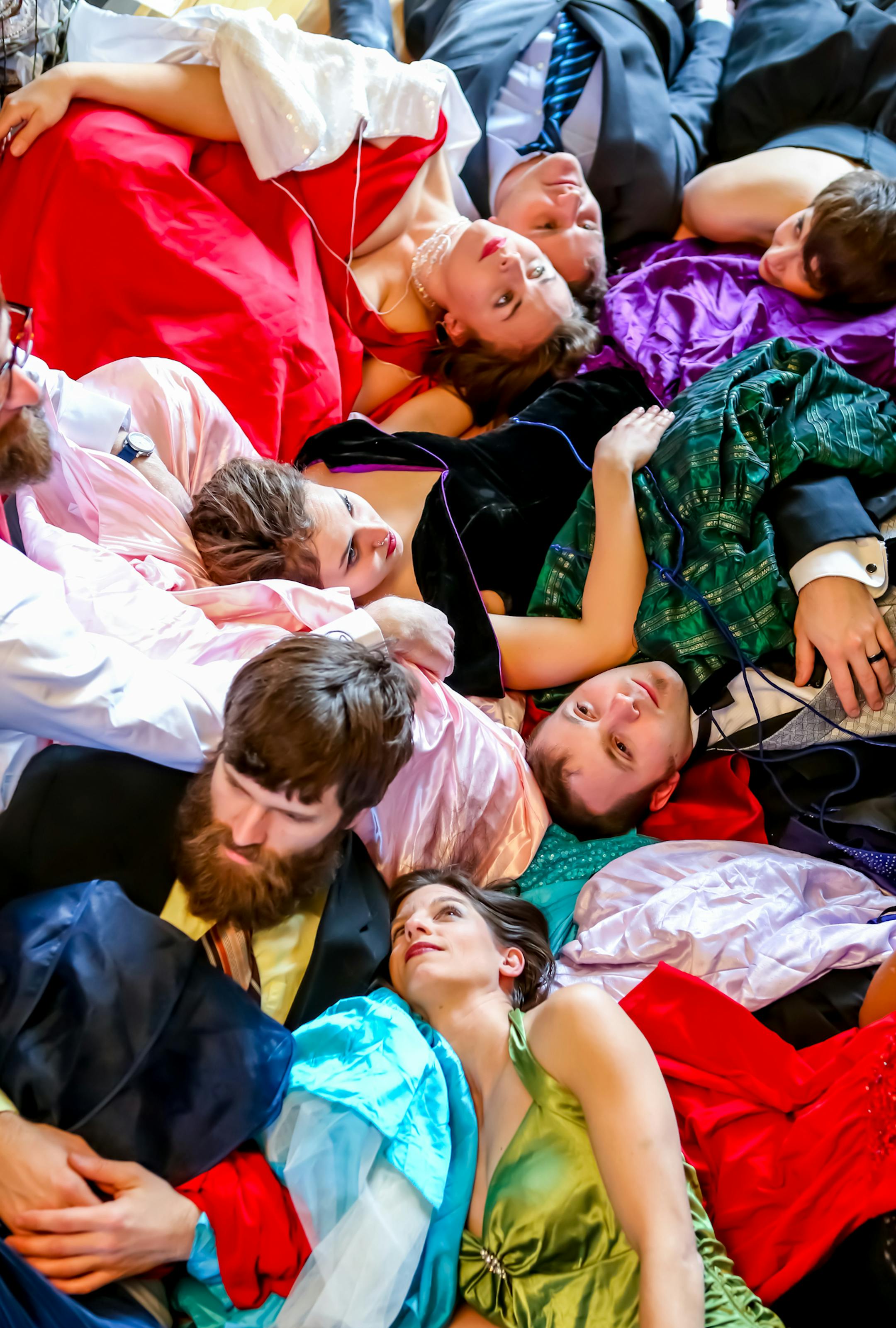 A scene from "Leaver's Ball," a new dance work by Maggie Bergeron that's inspired by the ritual of the high-school prom.