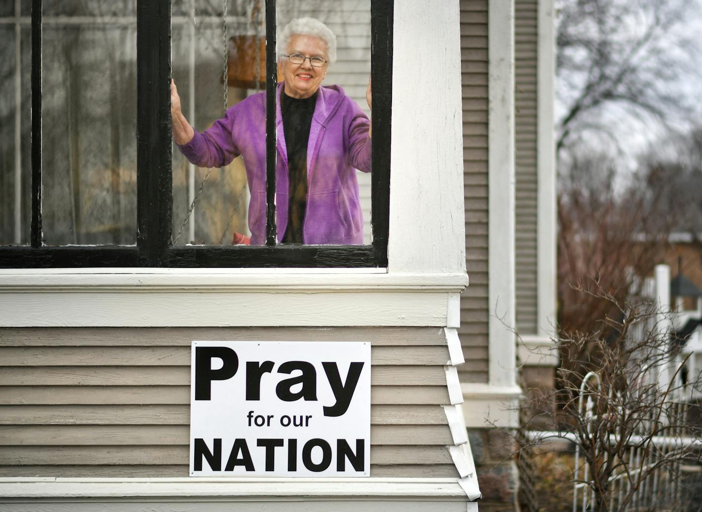 In Hutchinson, Donna Brinkman takes her porch sign to heart. But she says Trump scares the &#x201c;bejeebers&#x201d; out of her.