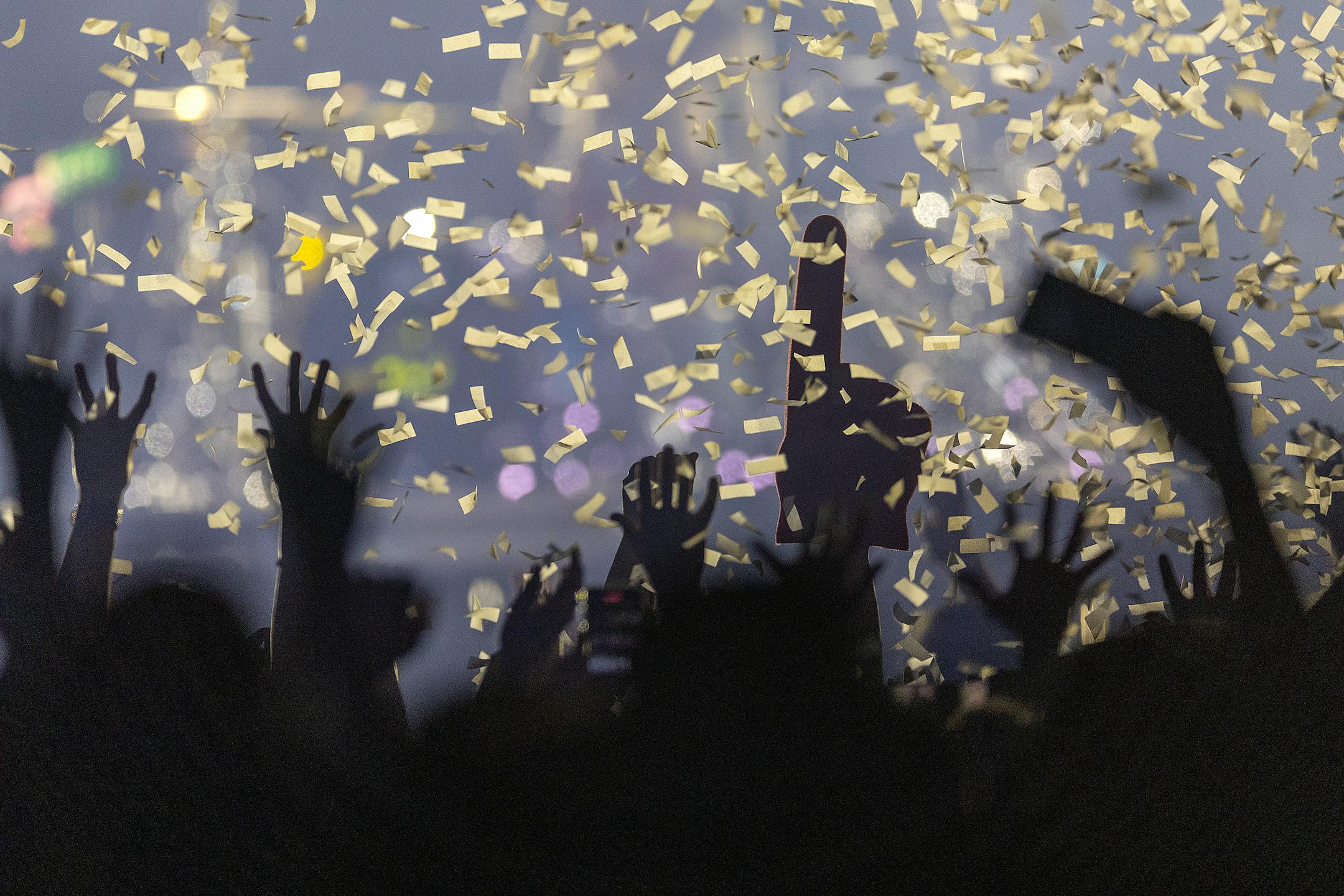 Blink-182 performs at the Xcel Energy Center.