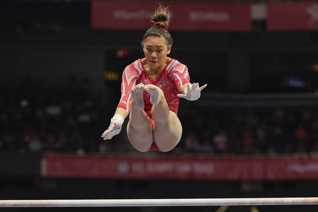 Suni Lee soared on Day 2 of the all-around, compiling even higher scores than all-around winner Simone Biles.