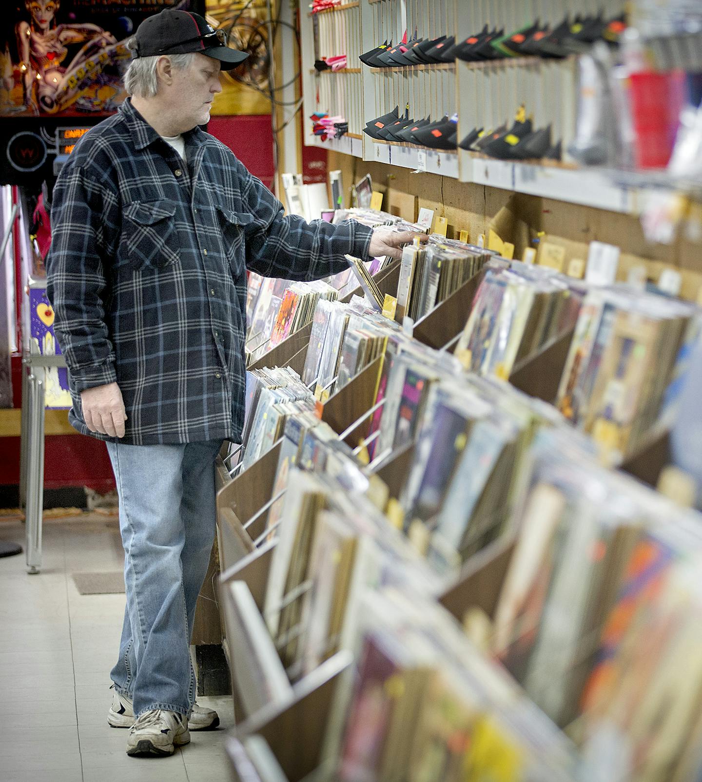 Mike Lee, who worked at Know Name Records in 1979, recently shopped for records at the Minneapolis store.