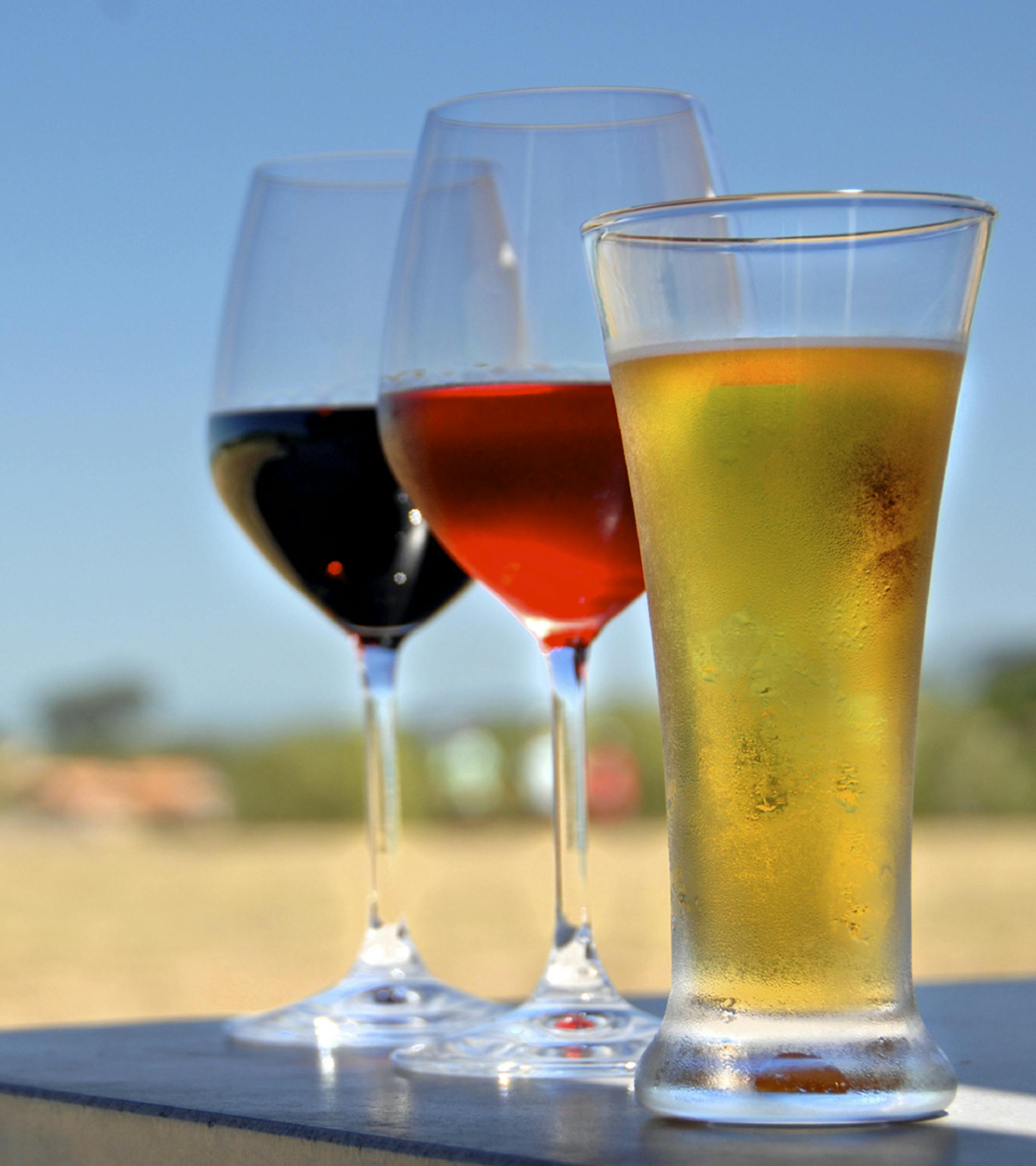 Wine and beer, from istock.