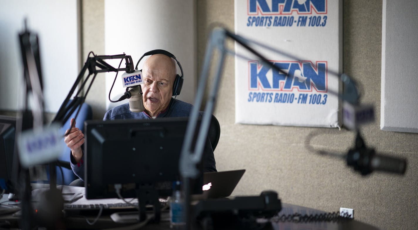 Dan Berreiro photographed while on the air during his show at the KFAN studio in St. Louis Park. ] JEFF WHEELER • Jeff.Wheeler@startribune.com Dan Berreiro of KFAN, photographed Tuesday afternoon July 21, 2020 at the iHeart Radio studios in St. Louis Park.