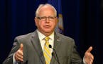 Minnesota Gov. Tim Walz took part in a press conference announcing the learning plan for Minnesota schools for the upcoming 2020-21 school year at TPT