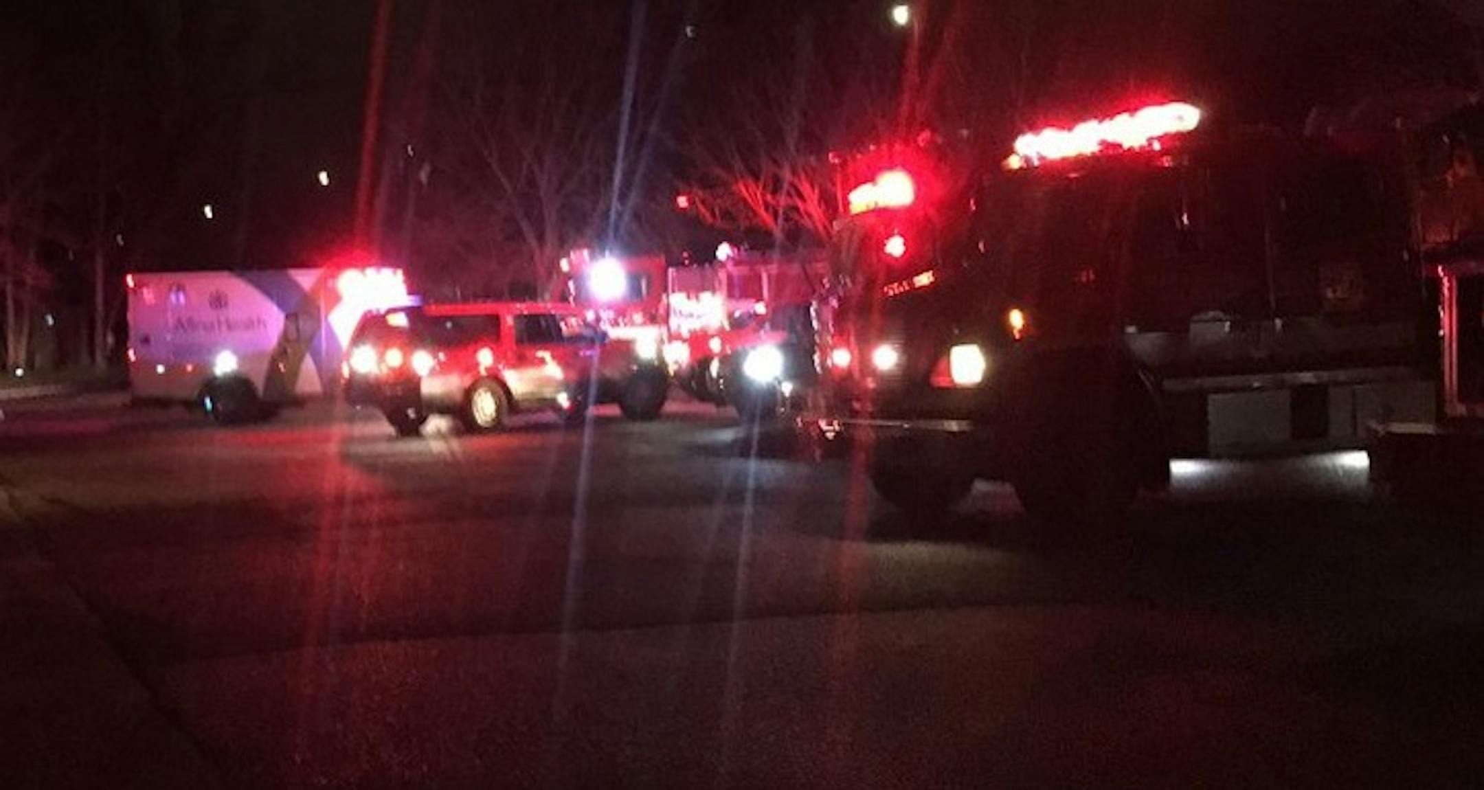 Emergency personnel responded to a car in a river in Bloomington.