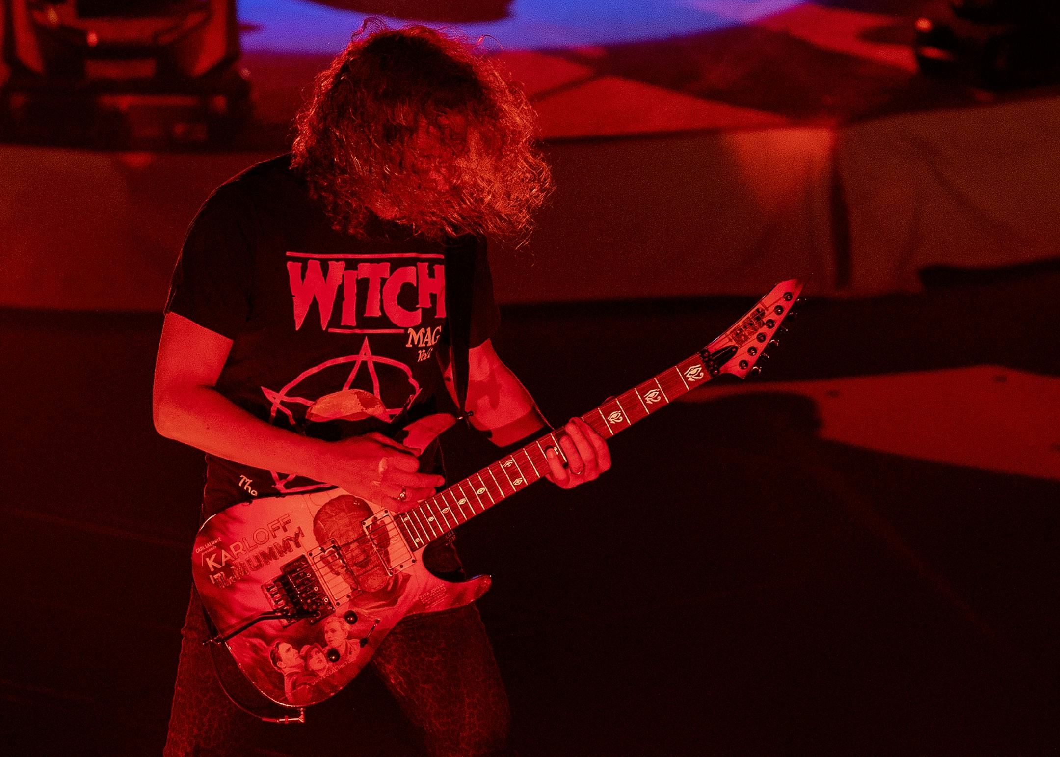 Lead guitarist Kirk Hammett of Metallica performed at Target Center.