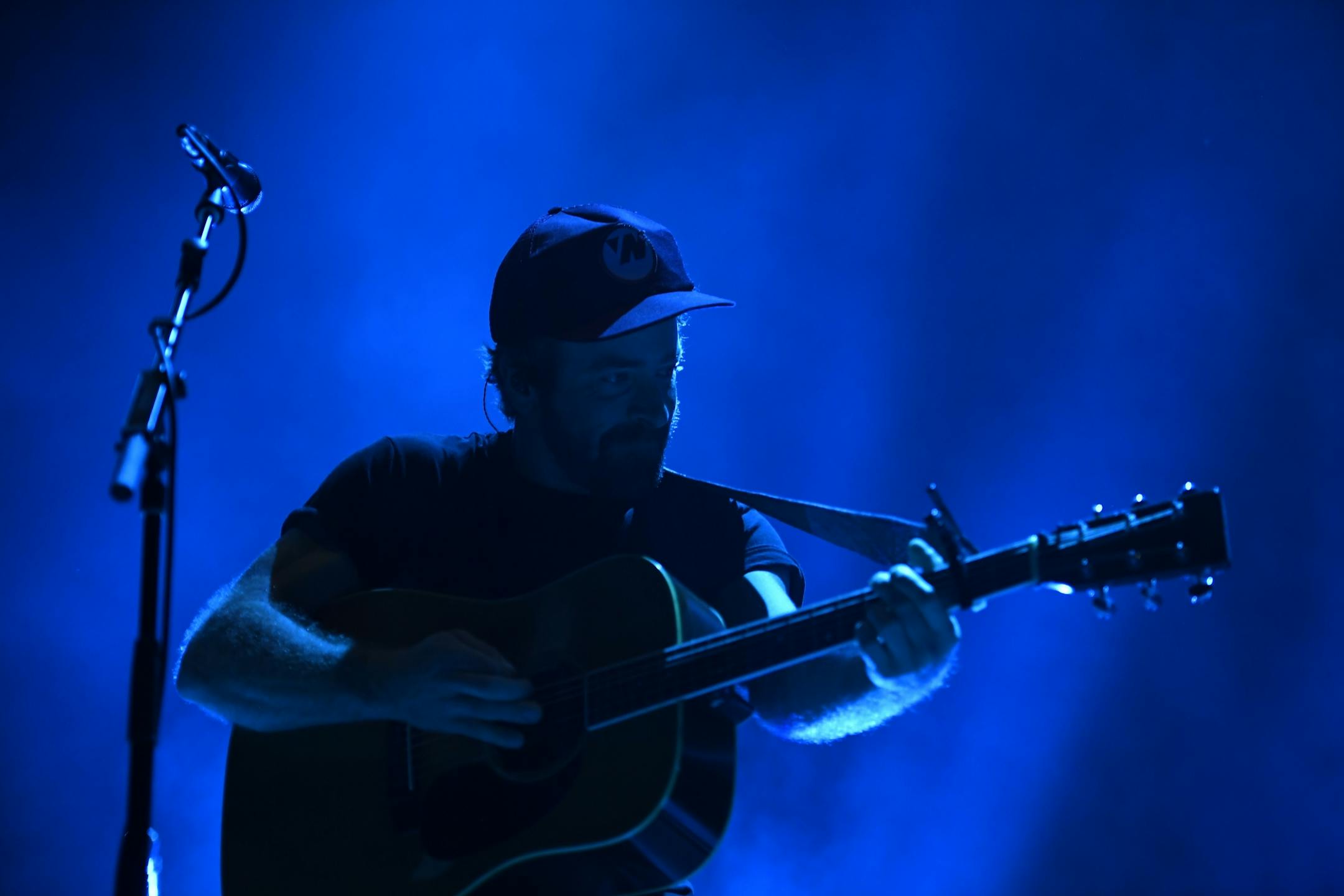 Dave Simonett, lead vocalist an guitarist, performed with Trampled by Turtles Saturday night at the Grandstand.