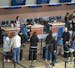 Lines outside the ticket window at Sun Country Airlines in Terminal 2. ] Sun Country Airlines grew the number of routes by 137 percent last year, outs