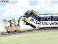 Sack cartoon: Southwest light rail