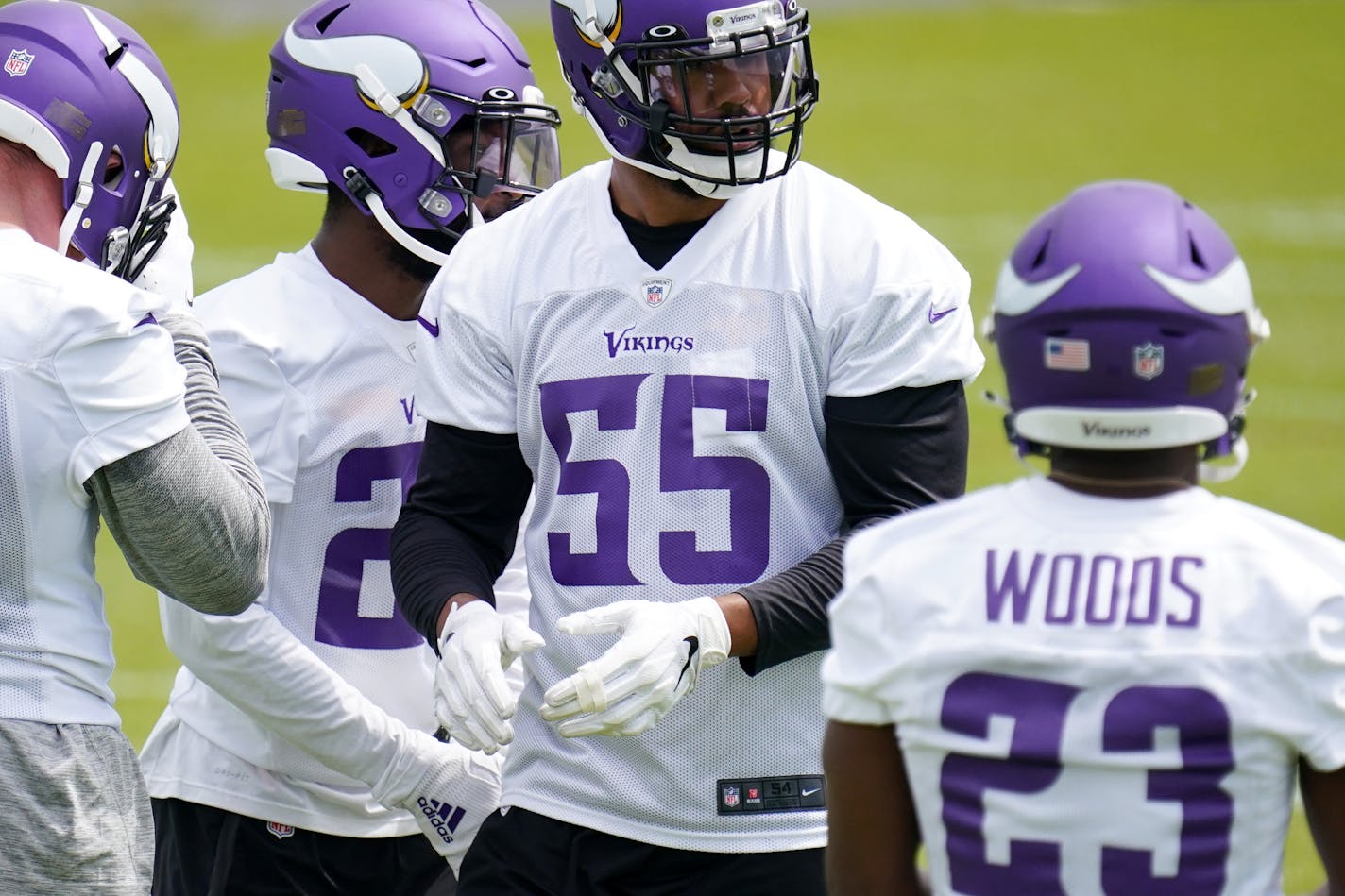 Vikings outside linebacker Anthony Barr (55) took part in Wednesday's offseason workout. ] ANTHONY SOUFFLE • anthony.souffle@startribune.com