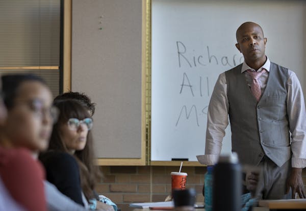 Richard Mclemore spoke to a group of law students at Mitchell Hamline School of Law September 04,2019 in St. Paul, MN.] Jerry Holt &#x2022; Jerry.holt
