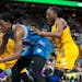 Minnesota Lynx center Sylvia Fowles reaches for the ball during the second half against the Los Angeles Sparks on Friday, Aug. 11, 2017, at Xcel Energ